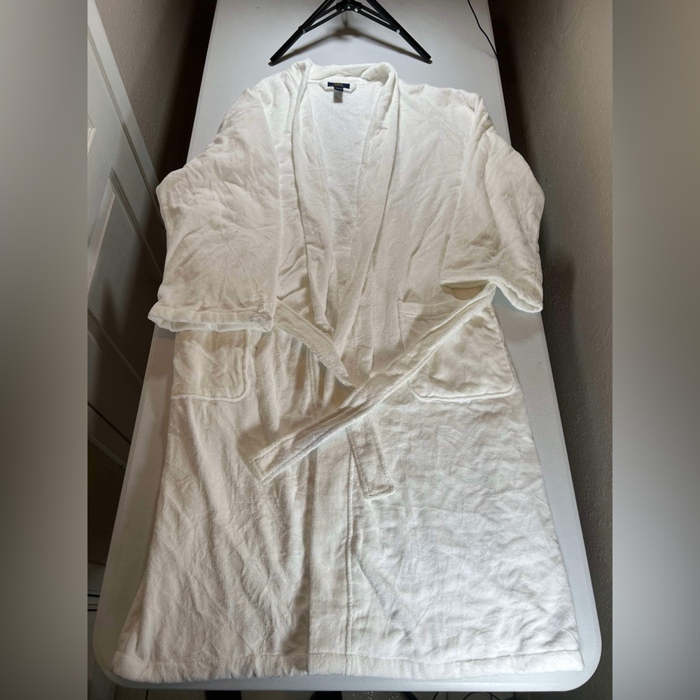 New Vintage Ralph Lauren Navy white Terry Cloth Polo
Robe, L /,XL
